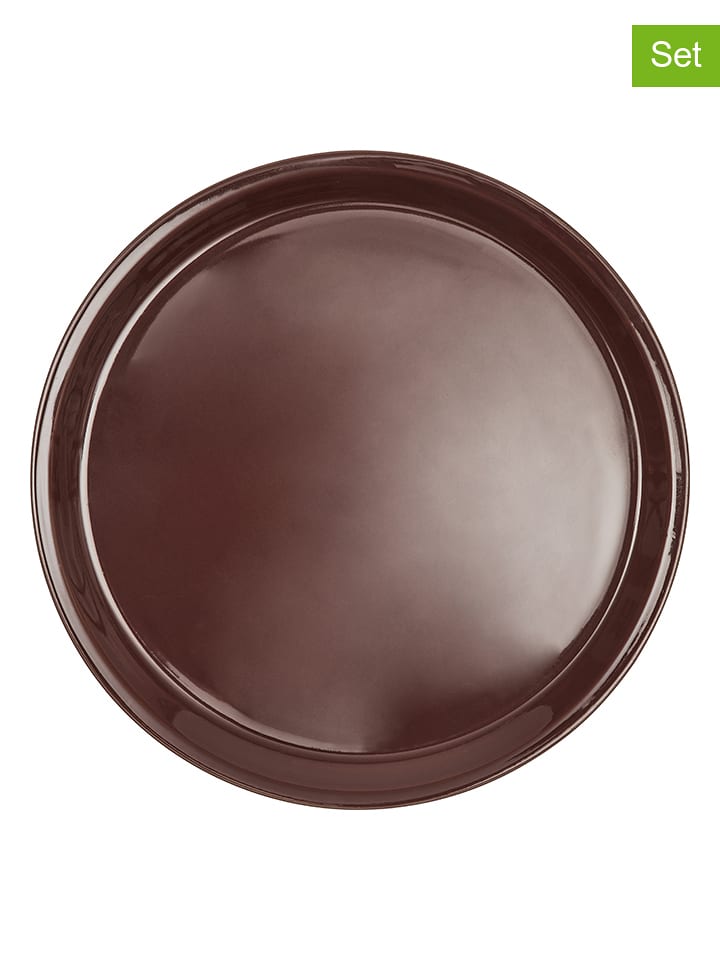 OYOY Talerze obiadowe (2 szt.) "Yuka" w kolorze brązowym - Ø 27 cm rozmiar: onesize