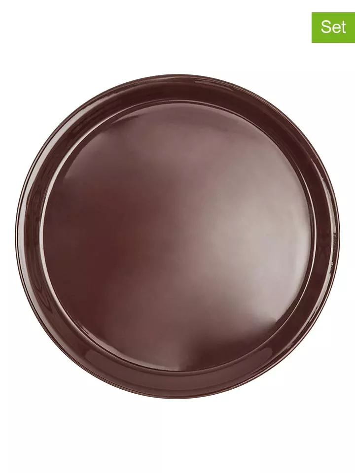 OYOY Talerze obiadowe (2 szt.) "Yuka" w kolorze brązowym - Ø 27 cm rozmiar: onesize