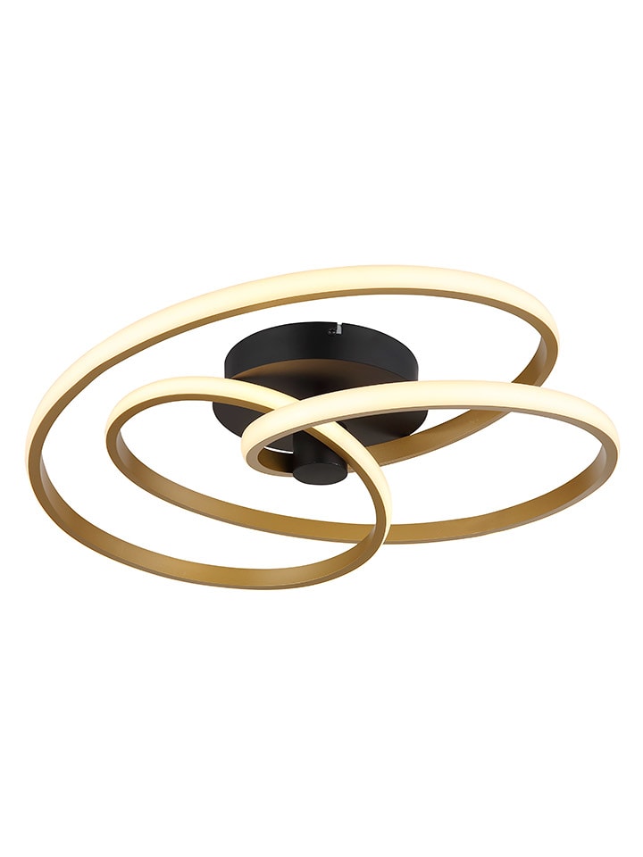 Globo lighting Lampa sufitowa LED "Glyxar" w kolorze złoto-czarnym - wys. 16 x Ø 50 cm rozmiar: onesize