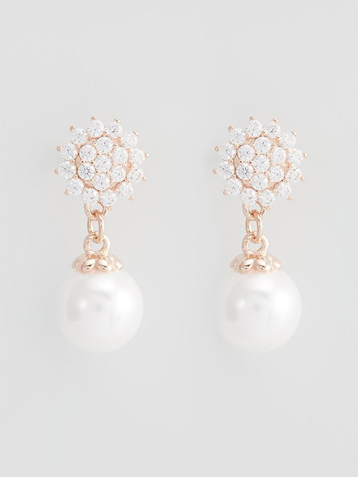 U.S. Polo Assn. Pozłacane kolczyki-wkrętki z kryształami rozmiar: onesize