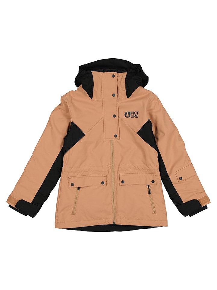 PICTURE Kurtka narciarska "Lidy" w kolorze jasnobrązowym rozmiar: 122-135 cm