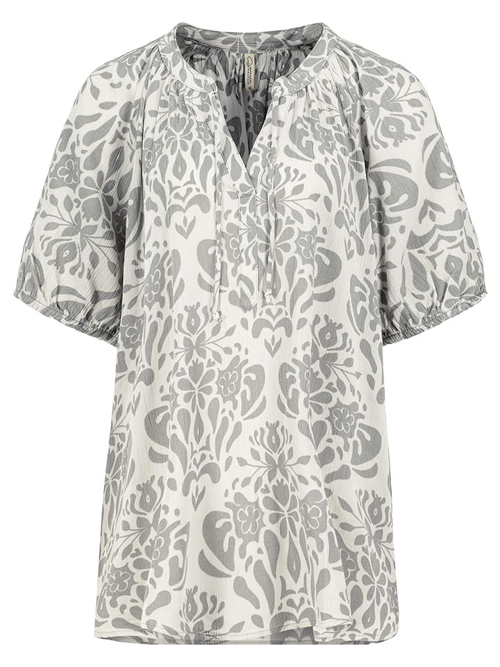 Eight2Nine Bluzka w kolorze biało-szarym rozmiar: S