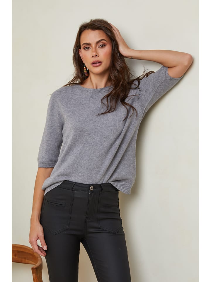 Joséfine Sweter "Kalocsa" w kolorze szarym rozmiar: XL