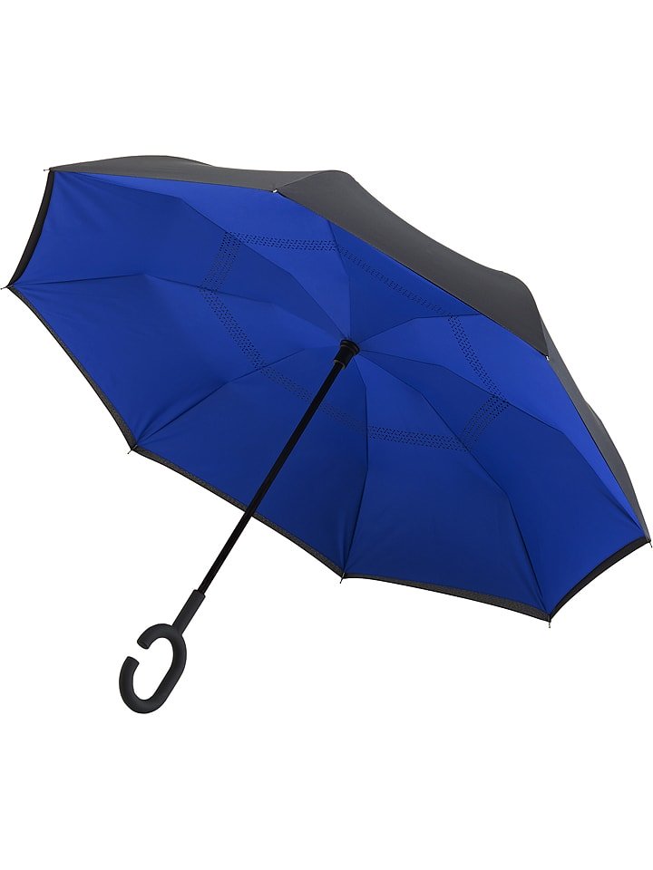 Impliva Parasol odwrotny w kolorze niebiesko-czarnym - Ø 107 cm rozmiar: onesize