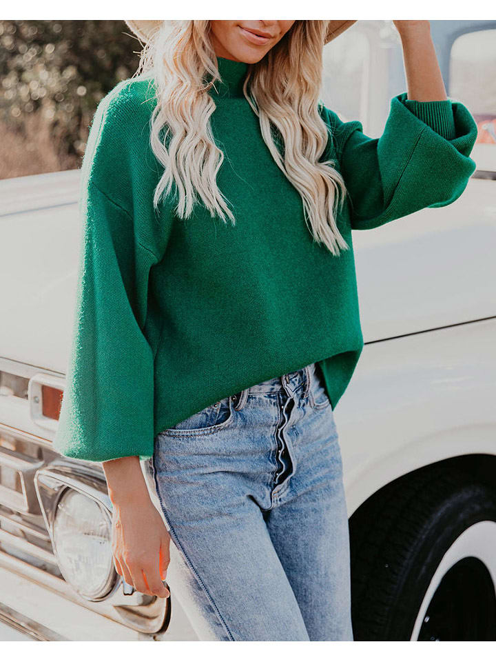 Milan Kiss Sweter w kolorze zielonym rozmiar: S