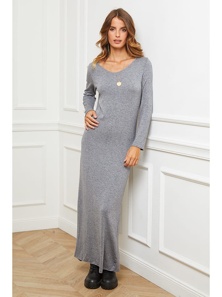 So Cachemire Sukienka dzianinowa "Abalone" w kolorze szarym rozmiar: M