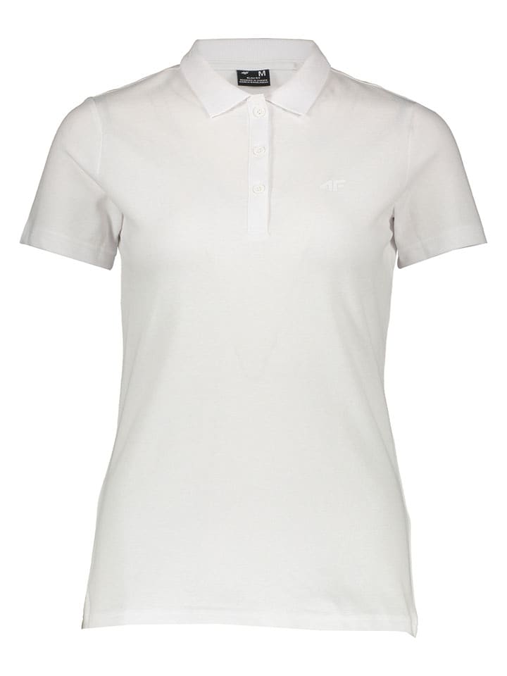 4F Koszulka polo w kolorze białym rozmiar: XS