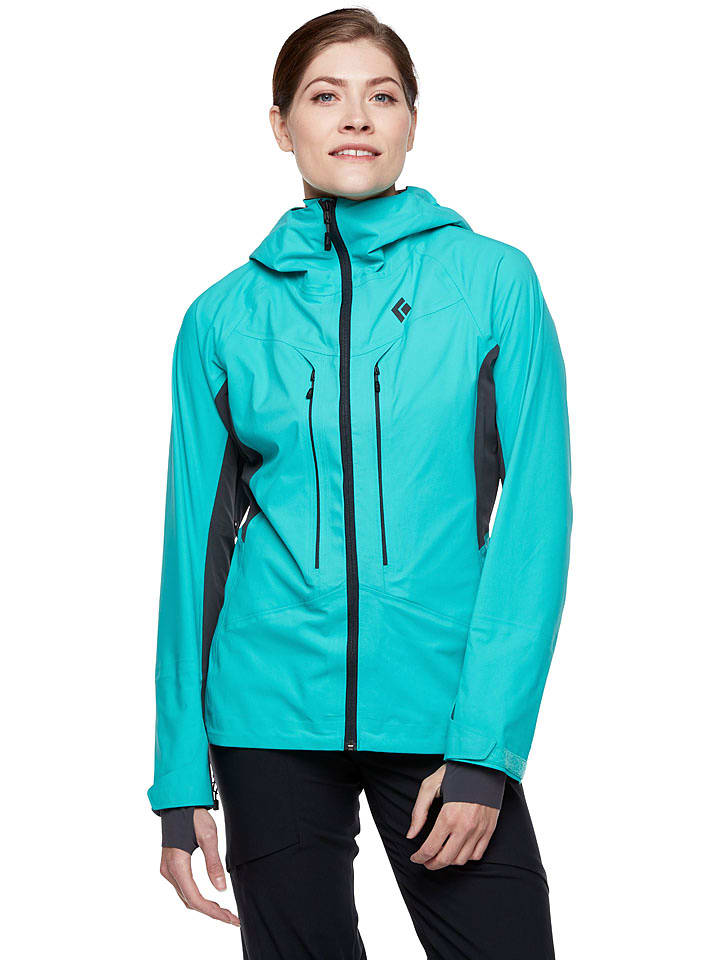Black Diamond Kurtka hardshellowa "Dawn Patrol" w kolorze turkusowym rozmiar: L
