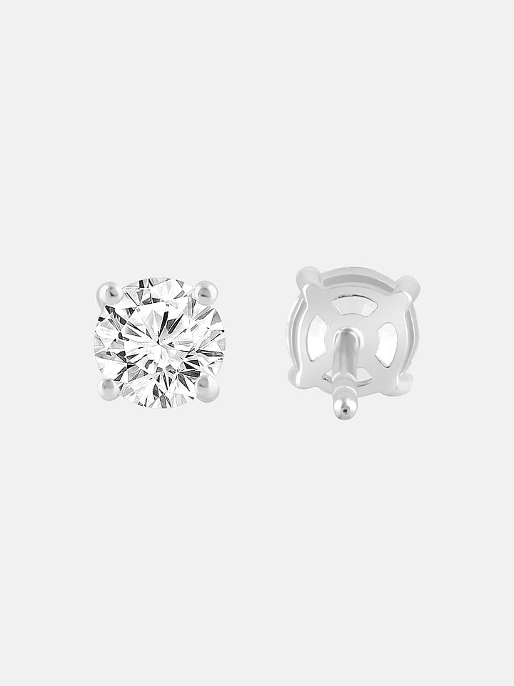 Diamonds lab grown Złote kolczyki-wkrętki z diamentami rozmiar: onesize