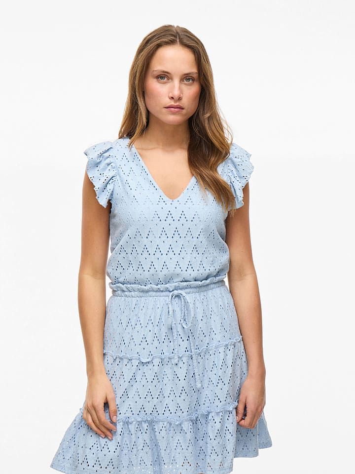 Vila Koszulka "Amalina" w kolorze błękitnym rozmiar: M