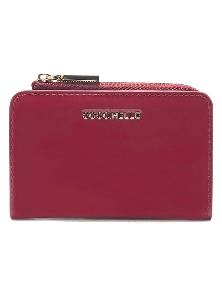 COCCINELLE Skórzany portfel w kolorze czerwonym - 12 x 8 cm rozmiar: onesize