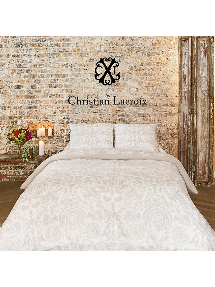 CXL by Christian Lacroix Komplet pościeli satynowej w kolorze beżowym rozmiar: 155x220 cm