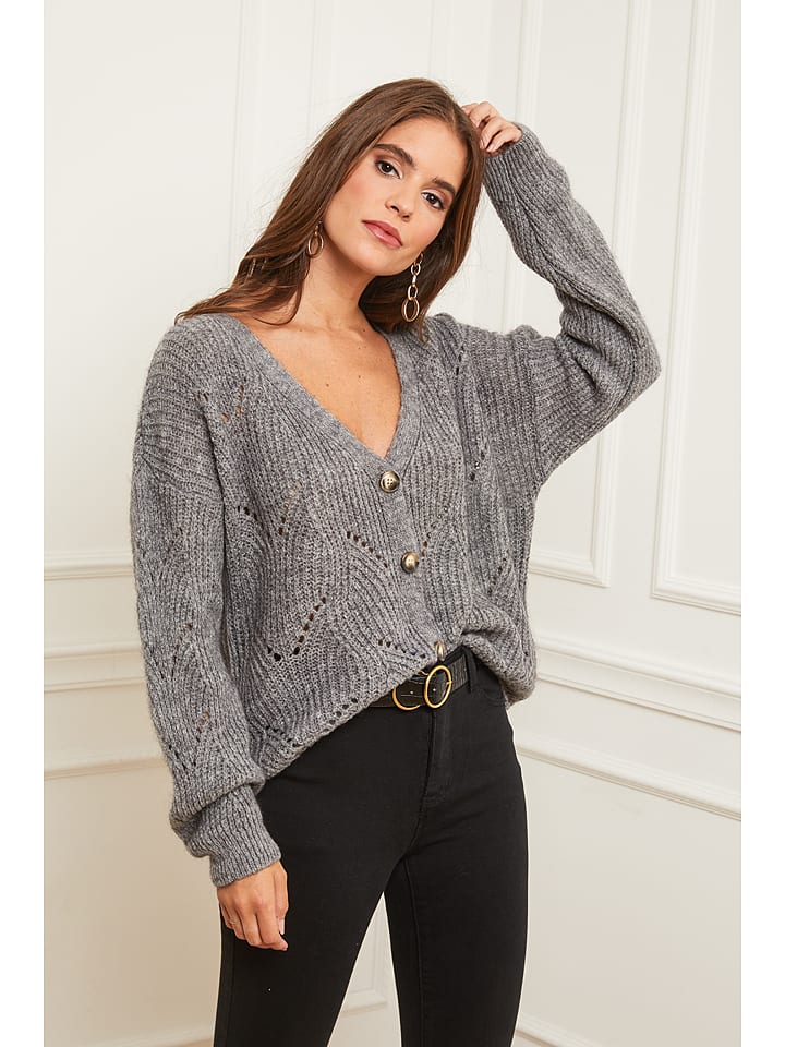 L'armoire de Suzette Kardigan w kolorze szarym rozmiar: 34/36