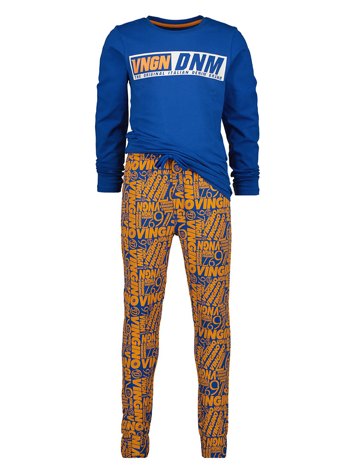 Vingino Piżama w kolorze niebiesko-jasnobrązowym rozmiar: 122/128