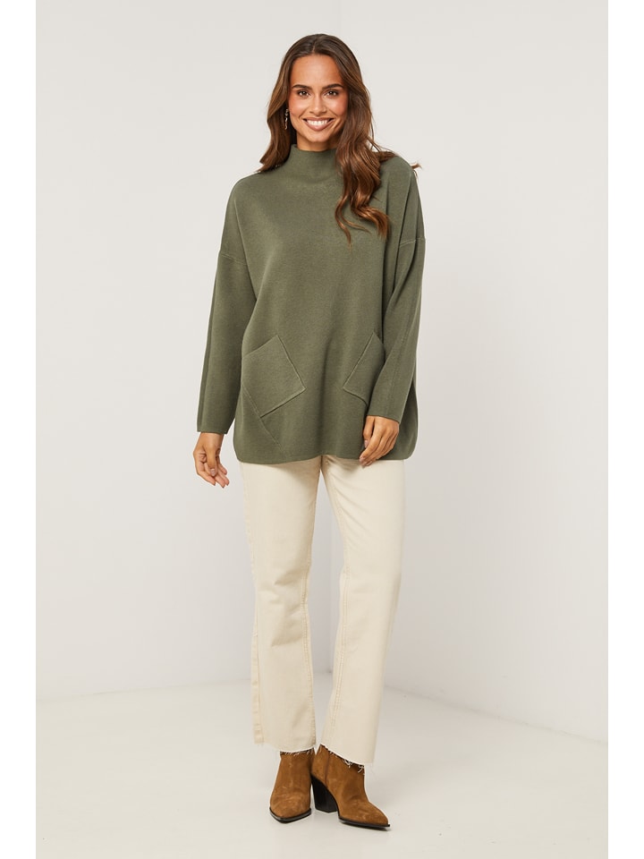 Soft Cashmere Sweter w kolorze khaki rozmiar: 34/36