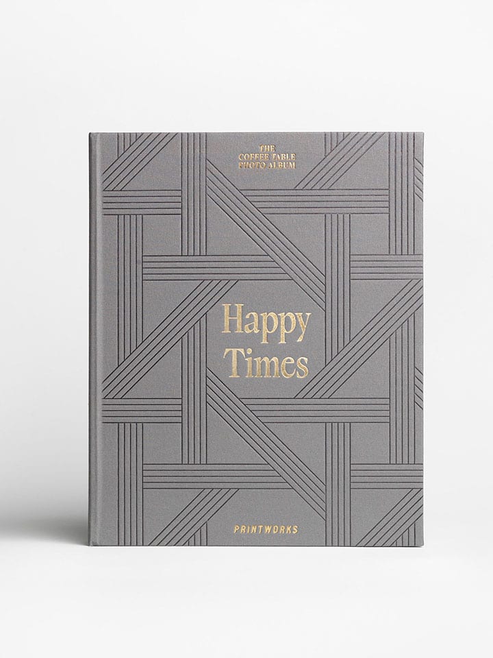 Printworks Album fotograficzny "Happy Times" w kolorze szarym - 27 x 33 x 5 cm rozmiar: onesize