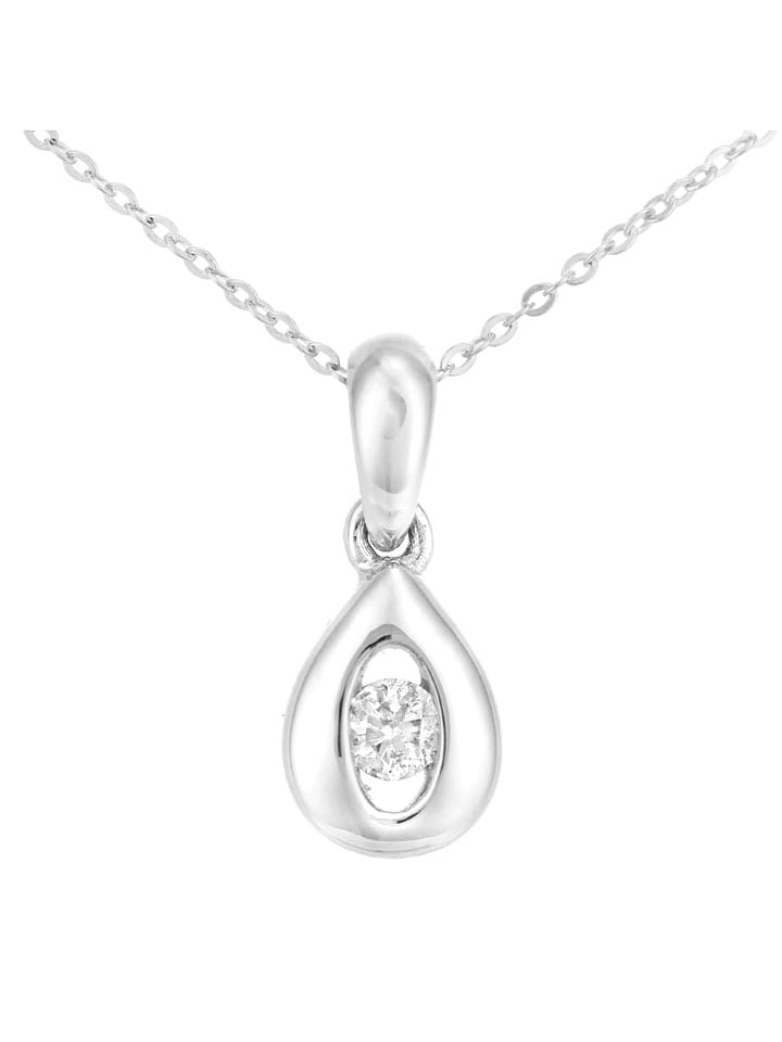 Revoni Złoty naszyjnik z diamentową zawieszką - dł. 46 cm rozmiar: onesize