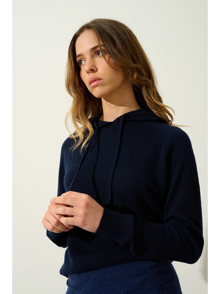 AUTHENTIC CASHMERE Kaszmirowy sweter "Yarlside" w kolorze granatowym rozmiar: XXL