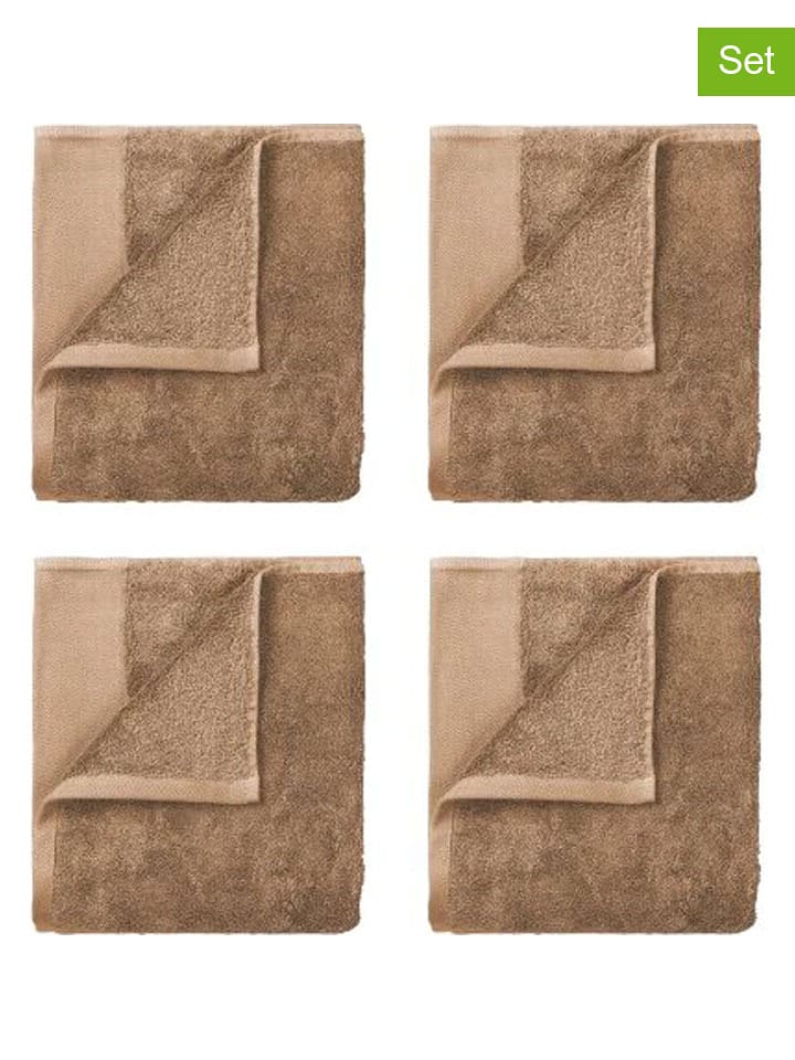 Blomus Ręczniki (2 szt.) "Riva" w kolorze jasnobrązowym dla gości - 50 x 30 cm rozmiar: onesize