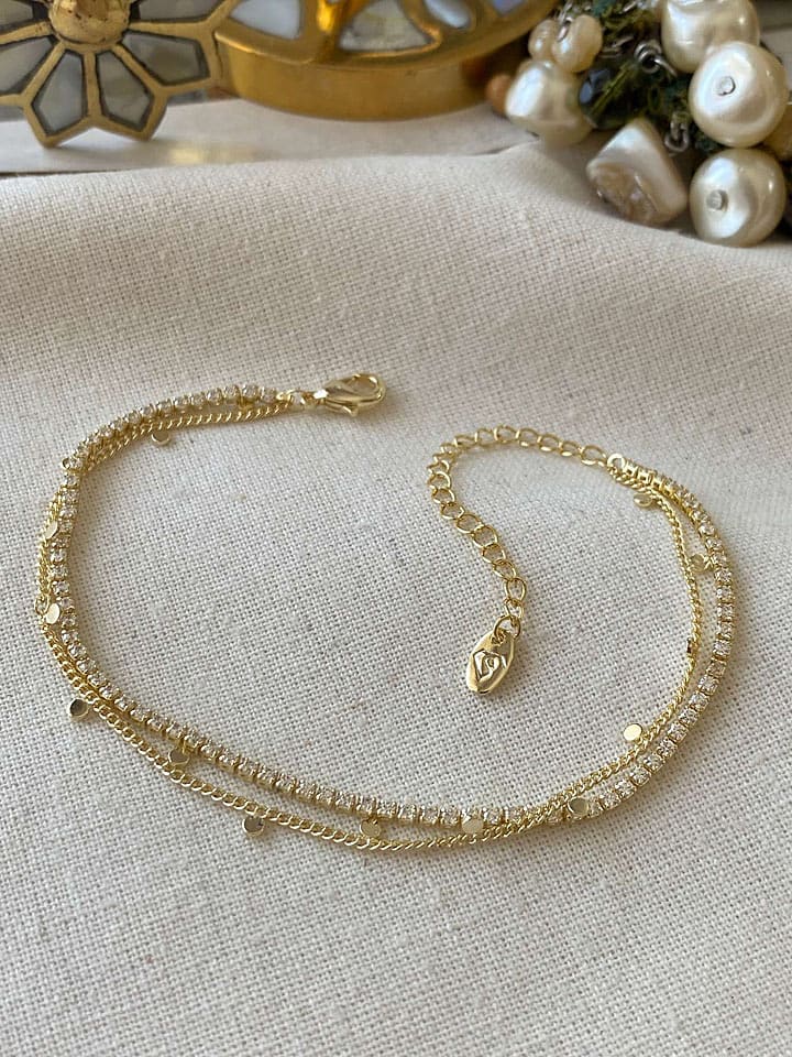 Luseera Pozłacana bransoletka z elementami ozdobnymi rozmiar: onesize