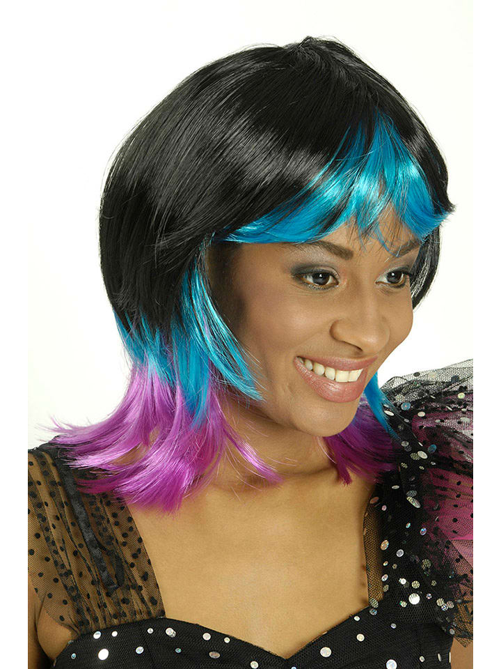 CHAKS Peruka "Wig Macarena" w kolorze czarnym ze wzorem rozmiar: onesize