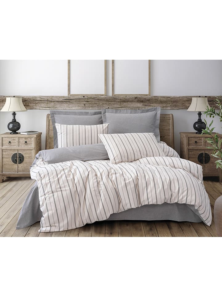 Elizabed Komplet pościeli w kolorze kremowo-szarym rozmiar: 240x220 cm