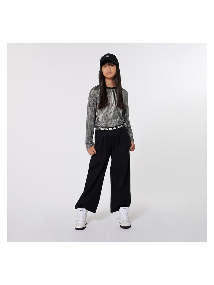 DKNY Koszulka w kolorze srebrno-czarnym rozmiar: 152