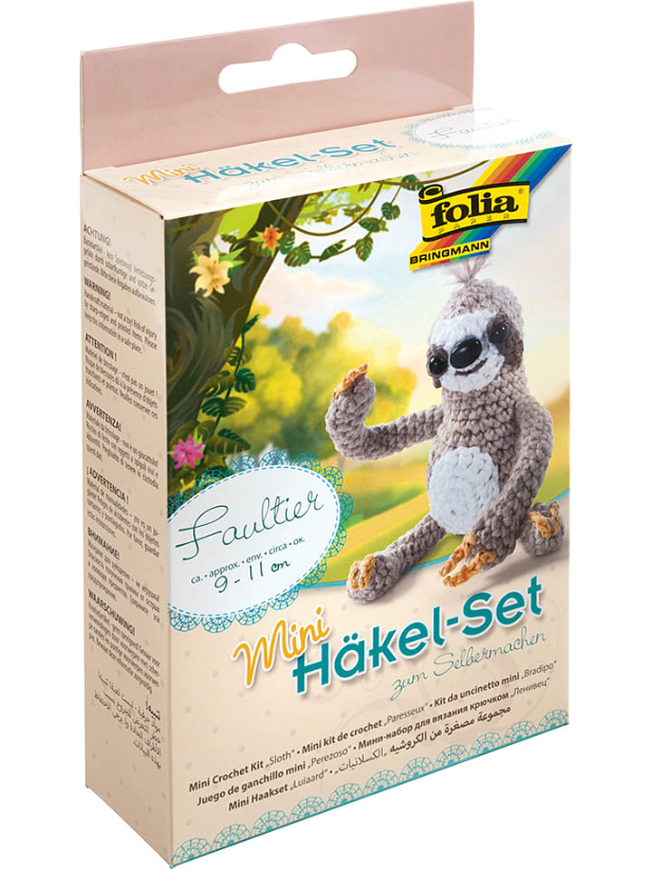 folia PAPER Mini zestaw "Sloth" do szydełkowania - 8+ rozmiar: onesize