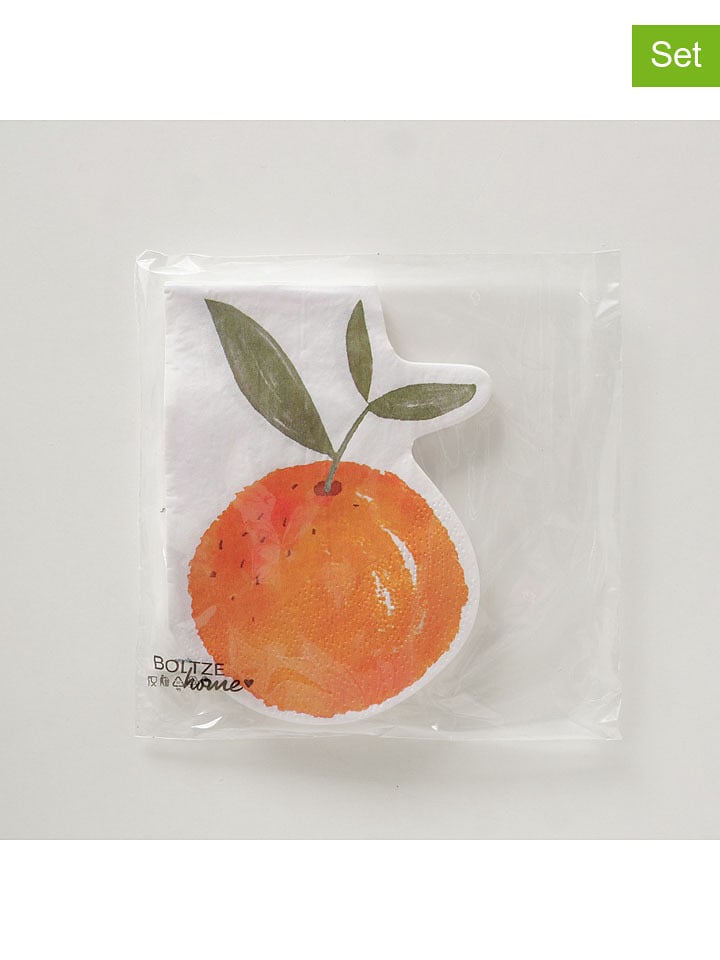 Boltze Serwetki (24 szt.) "Fruits" w kolorze pomarańczowym rozmiar: onesize