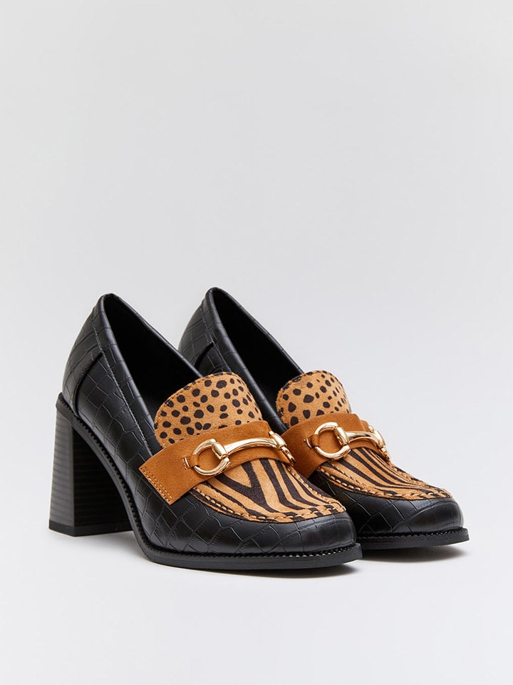 Bellucci Czółenka w kolorze jasnobrązowo-czarnym rozmiar: 39