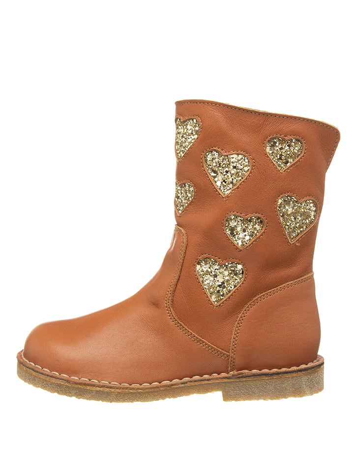 kmins Skórzane kozaki w kolorze jasnobrązowym rozmiar: 39