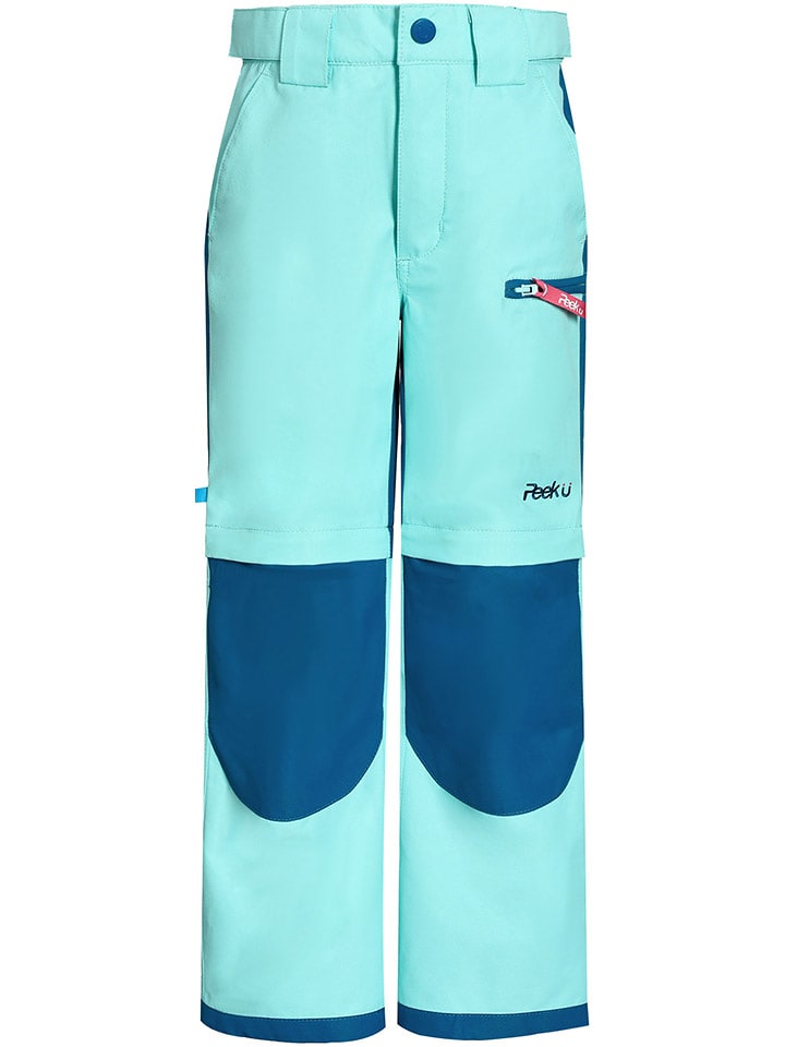 Peek U Spodnie trekkingowe Zipp-Off "Terra" w kolorze turkusowo-niebieskim rozmiar: 128