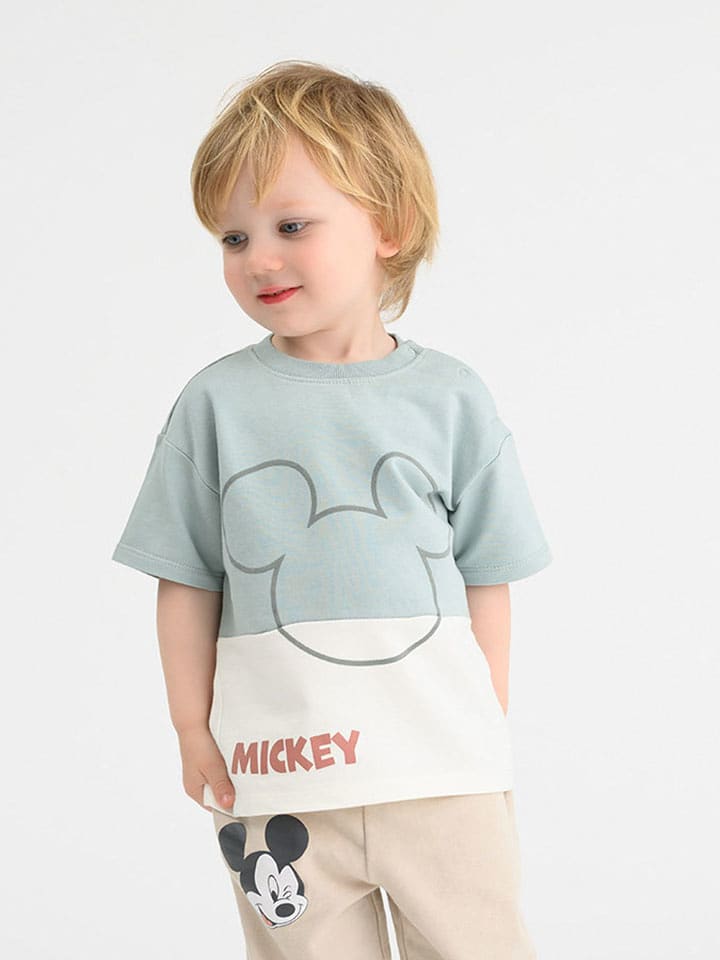 COOL CLUB Koszulka w kolorze błękitno-kremowym rozmiar: 86