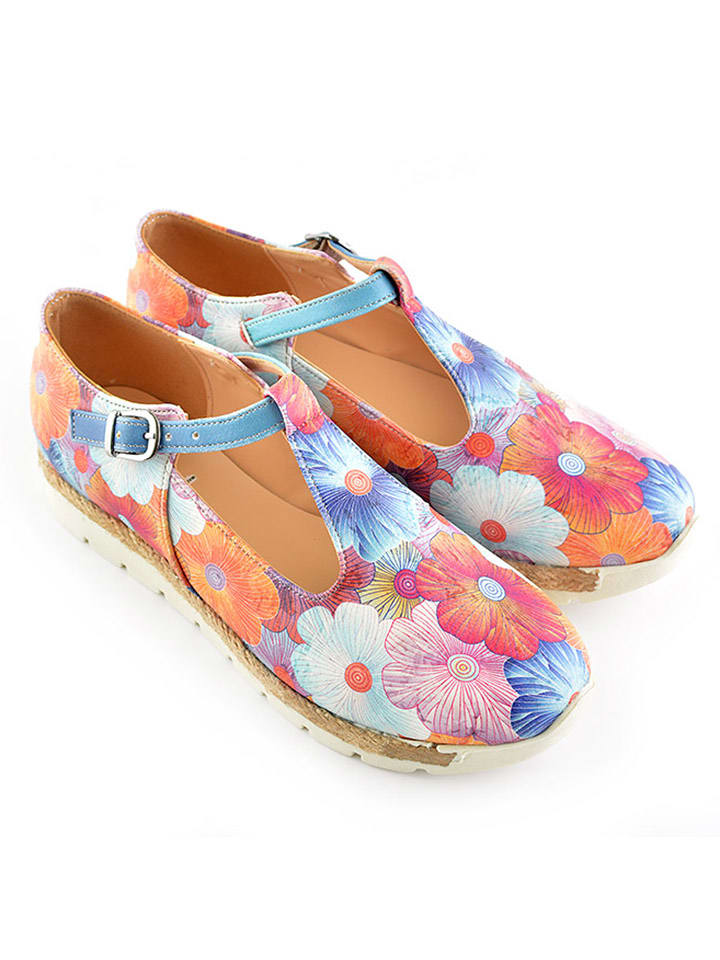 Goby Skórzane baleriny ze wzorem rozmiar: 40