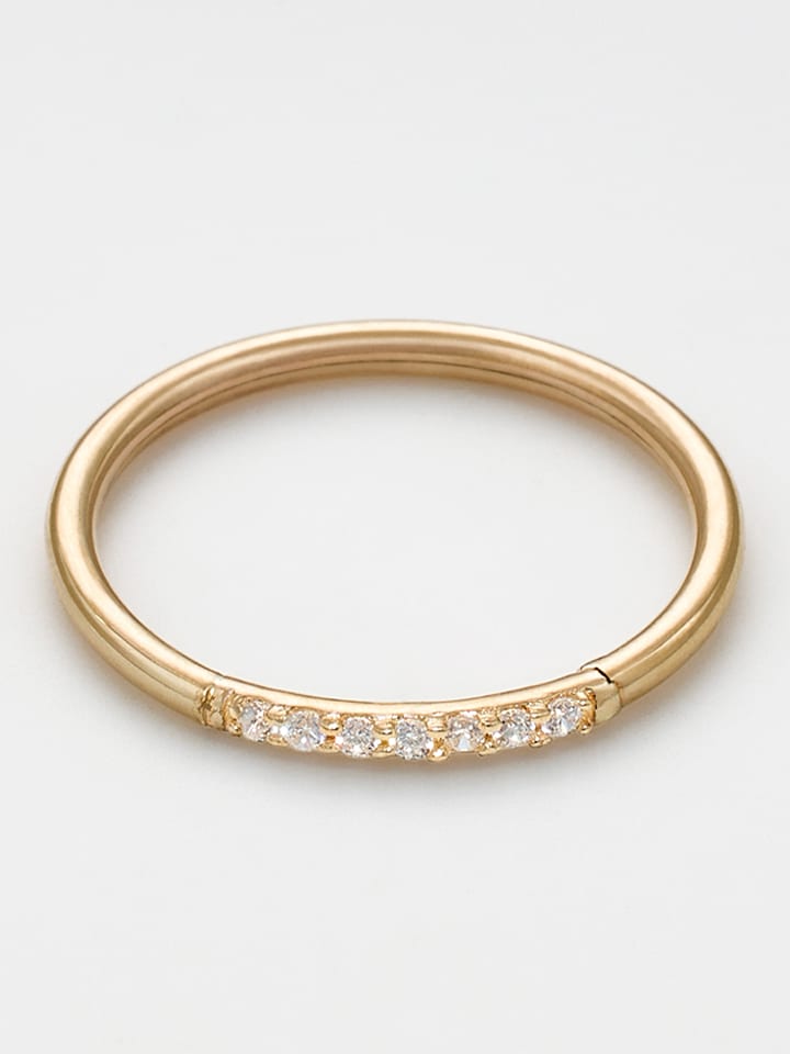 OR ÉCLAT Złoty pierścionek "Amber" z cyrkoniami rozmiar: 52