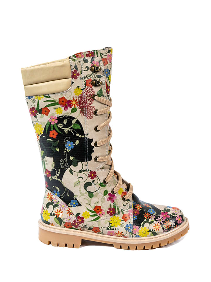 Streetfly Trapery w kolorze beżowym ze wzorem rozmiar: 41