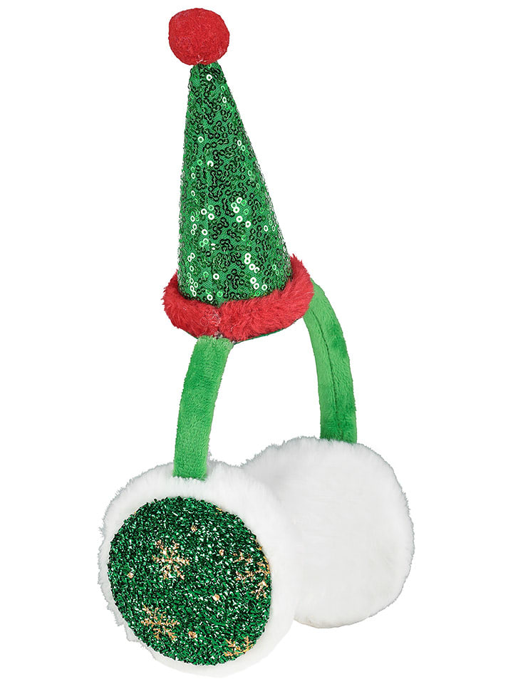 Eight2Nine Pluszowe nauszniki w kolorze zielono-białym rozmiar: onesize