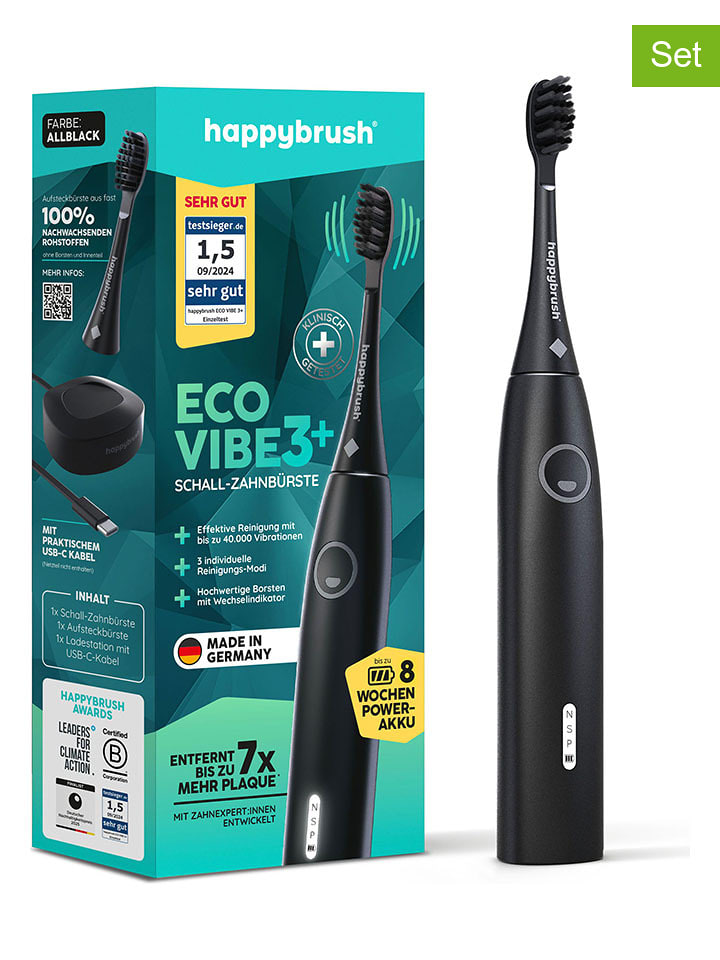 happybrush Końcówki (3 szt.) "Eco Vibe3+" do szczoteczki rozmiar: onesize