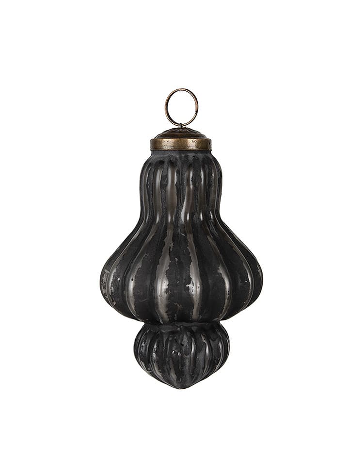 Clayre & Eef Bombki (2 szt.) w kolorze srebrno-czarnym - wys. 12 x Ø 7 cm rozmiar: onesize