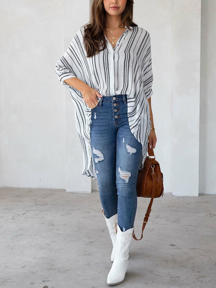 LA Angels Bluzka w kolorze kremowo-czarnym rozmiar: L