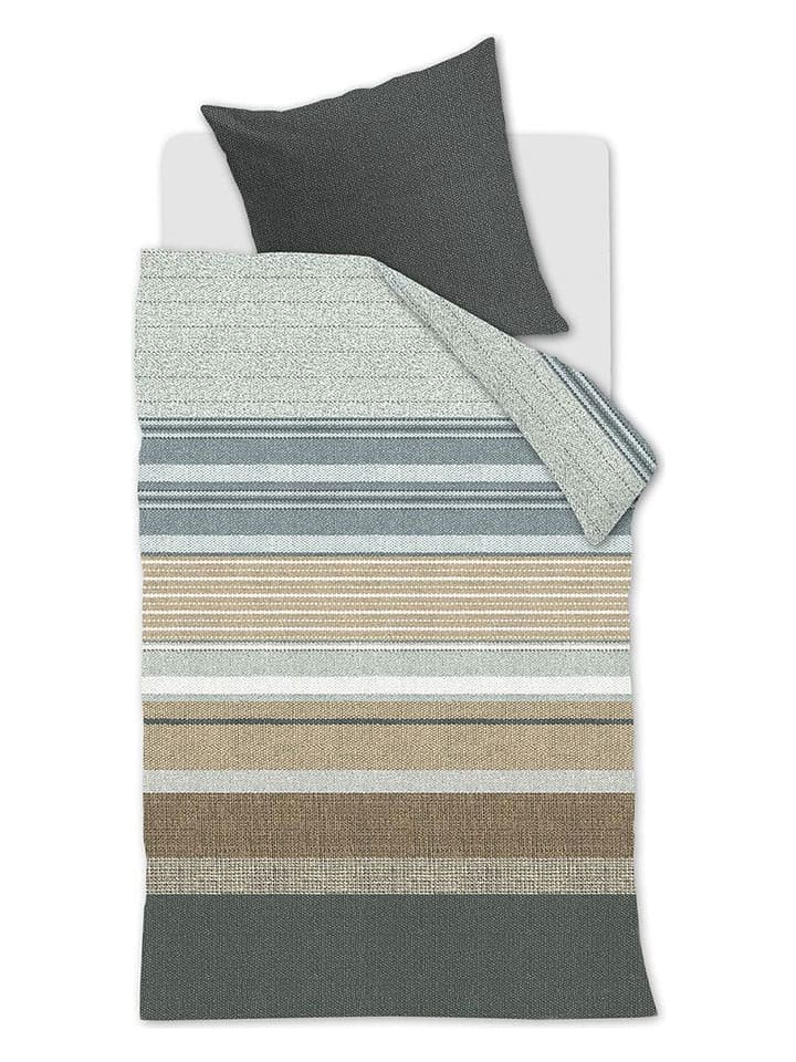 Beddinghouse Komplet pościeli "Lex" w kolorze błękitno-brązowym rozmiar: 240x200/220 cm