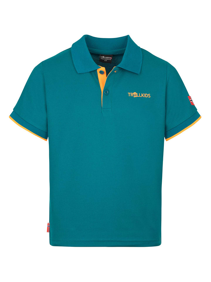 Trollkids Funkcyjna koszulka polo "Bergen" w kolorze niebieskim rozmiar: 98