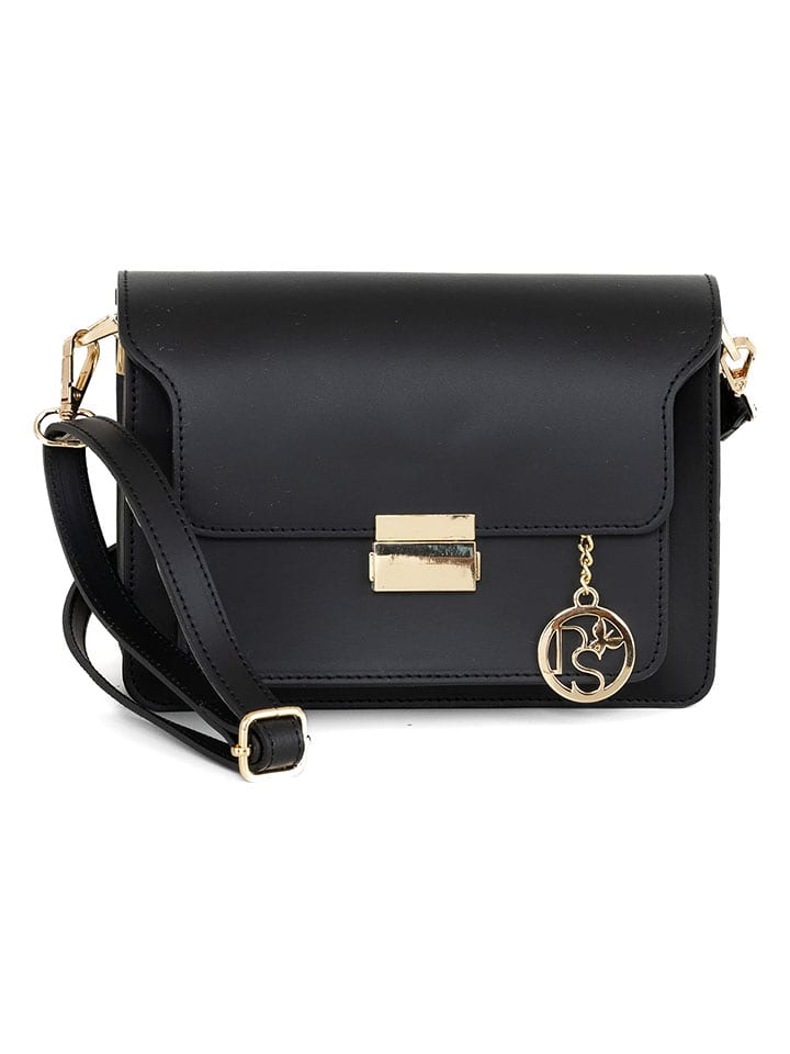 Pia Sassi Skórzana torebka "Carbonara" w kolorze czarnym - 23 x 17 x 10 cm rozmiar: onesize