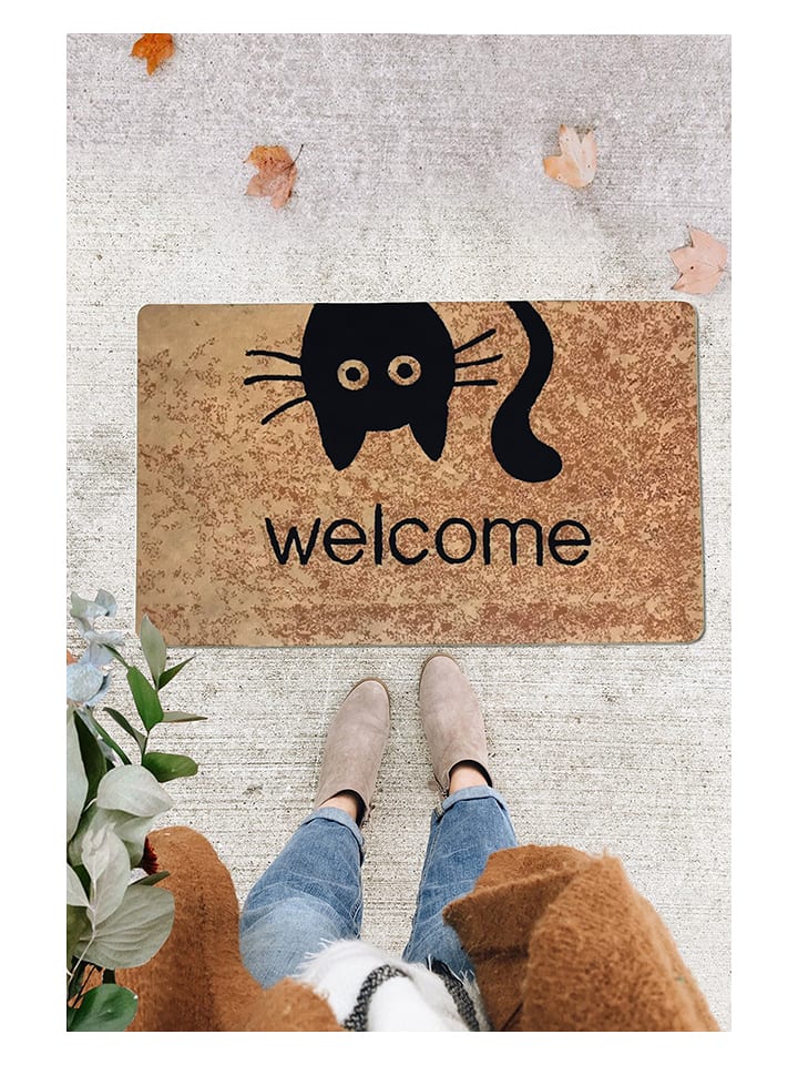 ABERTO DESIGN Wycieraczka w kolorze jasnobrązowym rozmiar: 40x60 cm