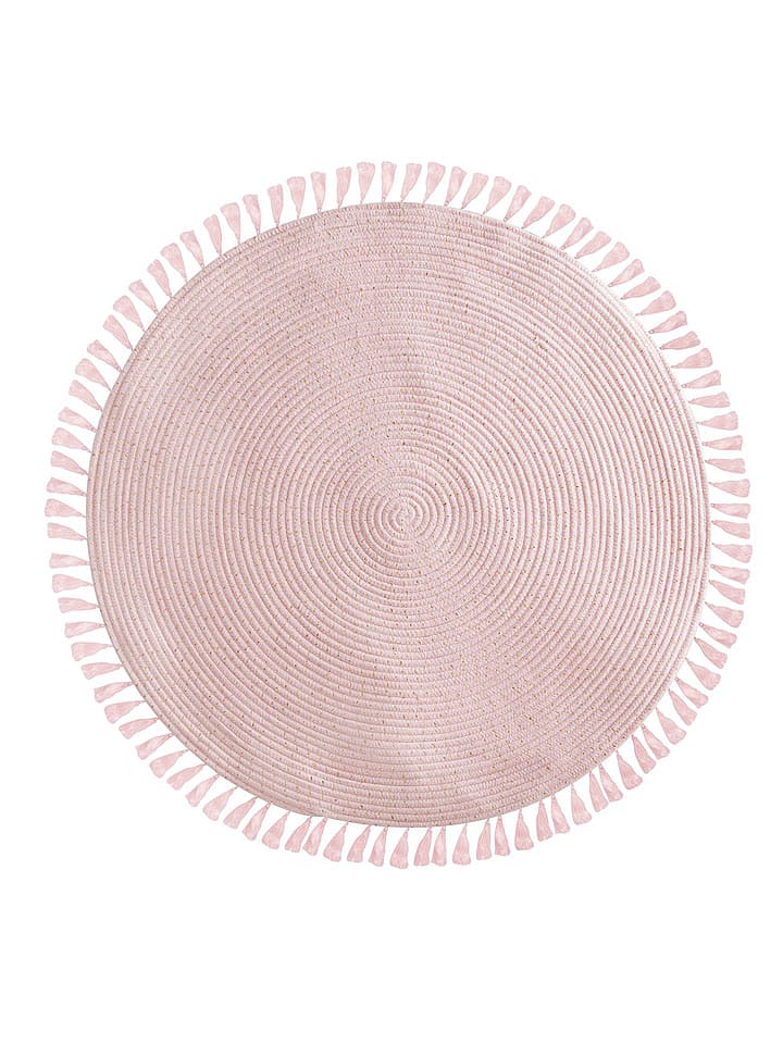 WellHome for Kids Dywan w kolorze jasnoróżowym - Ø 90 cm rozmiar: onesize