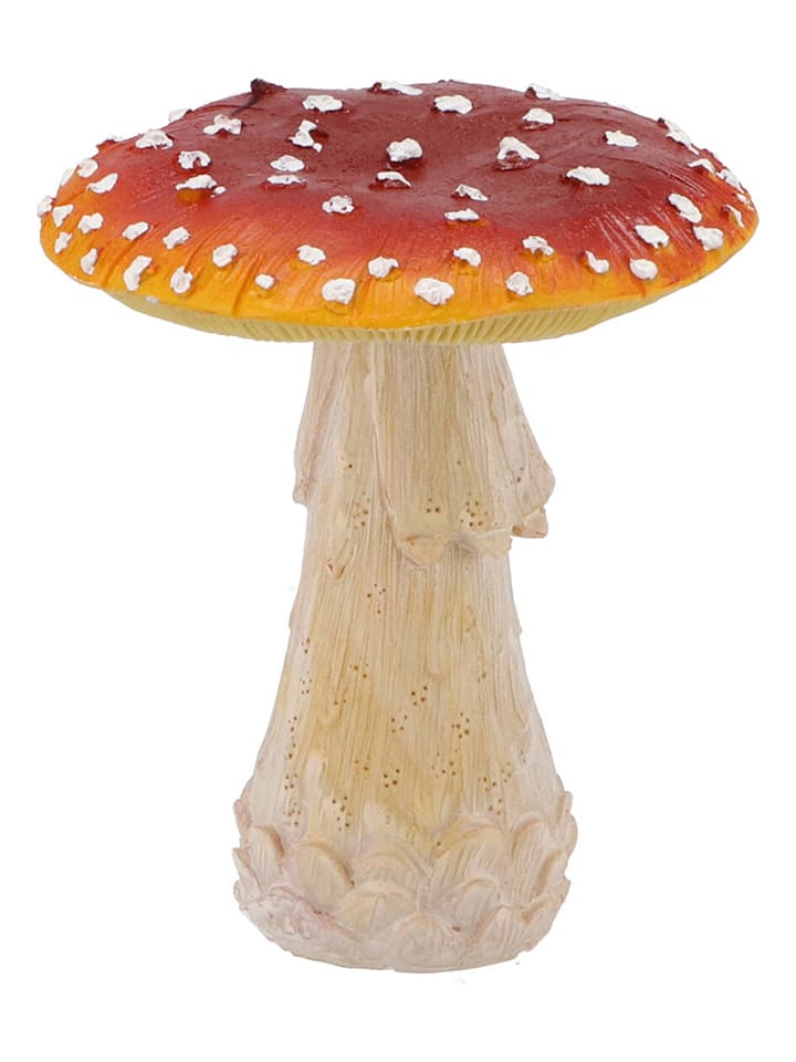 daan kromhout Dekoracja "Mushroom" w kolorze czerwono-biało-kremowym - wys. 12 x Ø 12 cm rozmiar: onesize