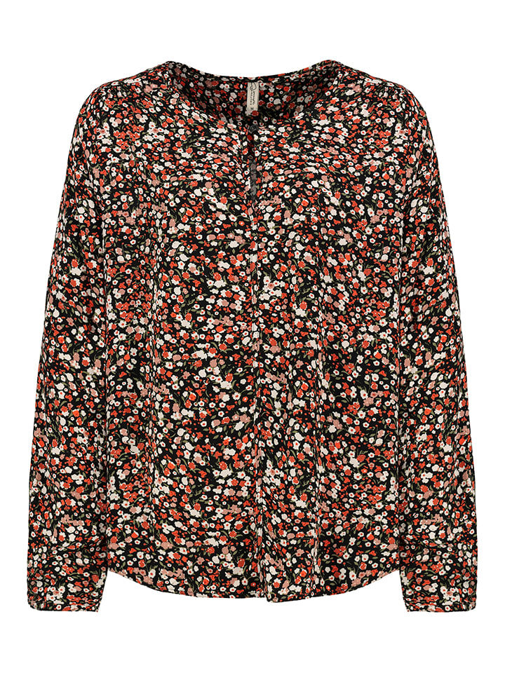 Eight2Nine Bluzka w kolorze beżowo-czerwono-czarnym rozmiar: XL