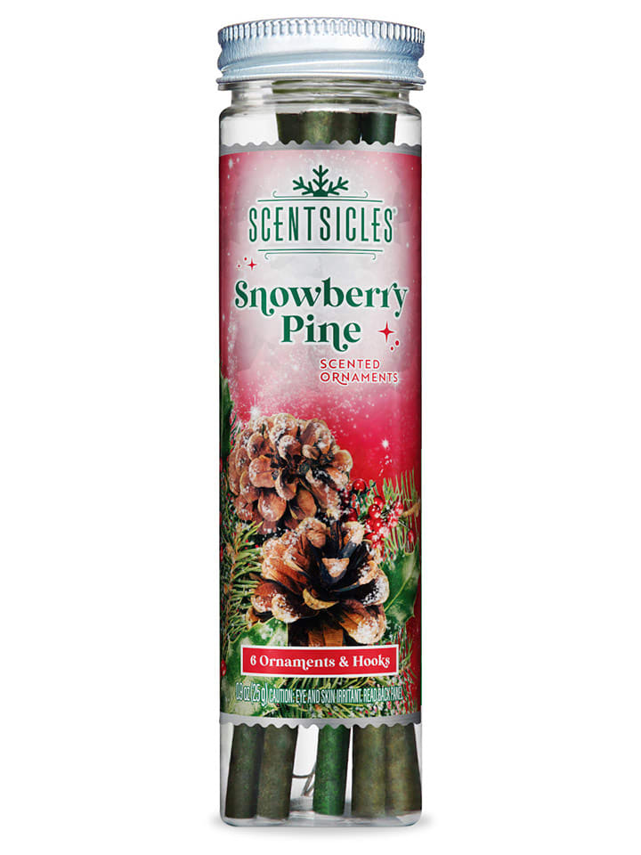 Scentsicles Patyczki zapachowe (6 szt.) "Scentsicles - Snowberry Pine" na choinkę rozmiar: onesize