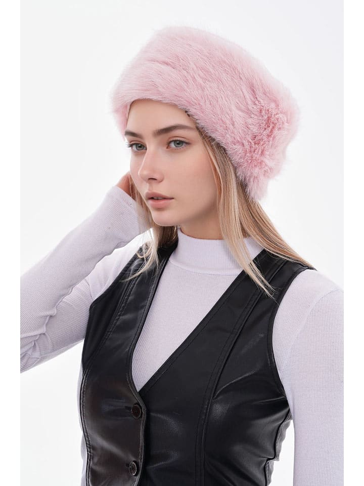 Lucky Bees Czapka w kolorze jasnoróżowym rozmiar: onesize