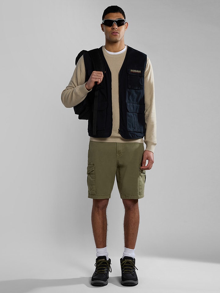 Napapijri Bermudy "Deline" w kolorze khaki rozmiar: W38